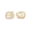 Valentine's Day Brass Micro Pave Clear Cubic Zirconia Pendants KK-N287-37G-2