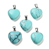 Synthetic Turquoise Charms HEAR-PW0001-057-30-1