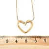 Ion Plating(IP) 304 Stainless Steel Hollow Heart Pendant Necklace with Round Snake Chains NJEW-M202-05G-4
