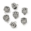 Tibetan Style Alloy Tube Bails PALLOY-S079-063AS-1