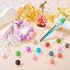 45Pcs 3 Colors Round Silicone Focal Beads SIL-TAD0001-01H-6