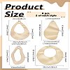 8Pcs 4 Style Smooth Surface Alloy Pendants FIND-LP0005-69-2