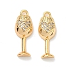Brass Micro Pave Cubic Zirconia Pendants KK-A281-22G-01-1