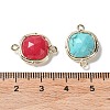 Natural & Synthetic Mixed Gemstone Connector Charms G-C087-01G-A-3