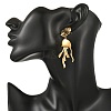 304 Stainless Steel Stud Dangle Earrings for Women EJEW-JE07475-02-2