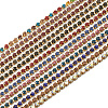 Craftdady 12M 12 Colors Unplated Brass Rhinestone Strass Chains CHC-CD0001-02-8