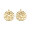 Brass Micro Pave Clear Cubic Zirconia Pendants CU-CBA764E-04-G-2