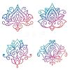 8Pcs 4 Styles Self Adhesive PVC Sticker DIY-WH0311-035-1