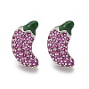Brass Micro Pave Cubic Zirconia Stud Earrings EJEW-Q015-13P-02-2