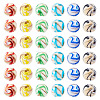 36Pcs 6 Colors Handmade Gold Sand Lampwork Beads LAMP-TA0002-61-1