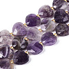 Natural Amethyst Beads Strands G-P592-B10-01-2