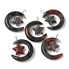 Natural Afican Bloodstone Pendants G-Z086-01P-16-1