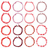 32Pcs 8 Styles Polyester & Spandex Cord Braided Bead Bracelets BJEW-TAC0065-3