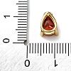 Teardrop Brass Micro Pave Cubic Zirconia Slide Charms KK-C119-16G-02-3
