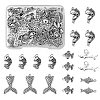 48Pcs 6 Styles Tibetan Style Alloy Pendant DIY-FS0005-72-1