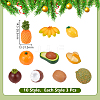 30Pcs 10 Styles Resin Fruit Miniature Ornaments DJEW-WR0001-11-2