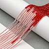 Transparent Gradient Color Glass Beads Strands LS-GLAA-H021-01A-37-5