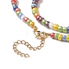 Rainbow Color Glass Beaded Bracelet & Necklace Sets SJEW-JS01269-6