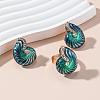 Fashionable high-end Alloy Enamel Conch Stud Earrings & Rings VO6722-4