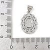 Brass Micro Pave Cubic Zirconia Pendants KK-P323-11C-P02-3