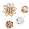 Gorgecraft 12Pcs 3 Style Braided Jute Flower Ornament Accessories DIY-GF0006-35-4