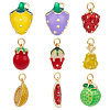 9Pcs 9 Styles Brass Pendants KK-PH0012-71-1