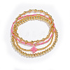 4Pcs Gothic Brass Cross Stretch Bracelet Sets YK6983-4-2
