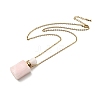 Openable Natural & Synthetic Mixed Stone Perfume Bottle Pendant Necklaces for Women NJEW-F296-01G-6