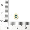 Teardrop Brass Micro Pave Cubic Zirconia Cabochons KK-P345-13G-B08-3
