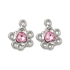Alloy Light Rose Rhinestone Chandelier Component Links PALLOY-P317-09P-1