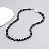 Round Synthetic Non-magnetic Hematite Baded Necklaces for Men MM0470-5