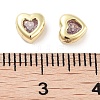 Brass Micro Pave Cubic Zirconia Beads KK-C051-26G-04-3