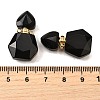 Natural Obsidian Perfume Bottle Pendants G-L623-12G-06-3