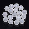 Transparent Corrugated Melon Acrylic Beads LS-X-TACR-R142-01-1