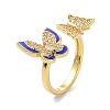 Butterfly Clear Cubic Zirconia Wide Band Ring for Girl Women ZIRC-C025-40G-4