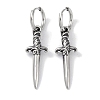 316 Surgical Stainless Steel Sword Hoop Earrings for Women EJEW-P274-15B-AS-1