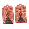 Rectangle Christmas Theme Kraft Paper Cord Display Cards CDIS-K003-02C-2