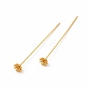 Brass Flower Head Pins X-KK-A178-09G-2