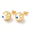 Enamel Evil Eye Stud Earrings EJEW-E274-01G-01-1