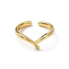 Brass Cuff Ring Components KK-NH0007-12G-2