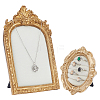 2Pcs 2 Styles Goldenrod Photo Frame Resin Finger Ring Organizer Holder with Velvet Mat RDIS-JOY0001-01-1