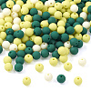 191~193Pcs Rubberized Style Imitated Silicone Acrylic Beads MACR-TA0001-94A-1