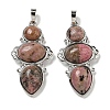 Natural Rhodonite Pendants G-Q158-04B-1