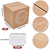 1 Set Square Printed Cardboard Boxes for Wedding Cards CBOX-SP0001-01A-2