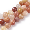 Natural Topaz Jade Bead Strands G-G782-17-1