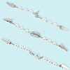 3Pcs 3 Styles Platinum Alloy Sweater Clips AJEW-GF0011-39-6