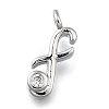 Brass Micro Pave Cubic Zirconia Pendants KK-B132-12P-F-1
