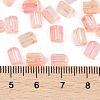 Transparent Spray Painted Glass Seed Beads SEED-L011-10A-10-4