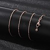 1.5mm Rack Plating Brass Box Chain Adjustable Slider Necklaces for Women Men MAK-L044-05RG-2