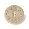 Golden Tone Wax Seal Brass Stamp Head DIY-B079-01G-I-2